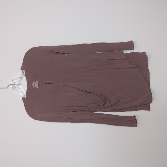 Cuddl Duds Long Sleeve Snap Front Nursing Shirt - Picture 1 of 4